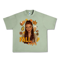 Oil Green Fall vibes afro woman Urban Heavy Tee - NancyCooperArtShop