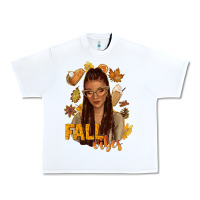 White Fall vibes afro woman Urban Heavy Tee - NancyCooperArtShop