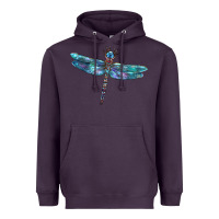 Plum Blue Dragonfly Heavyweight Hoodie - LillyAllenDesigns