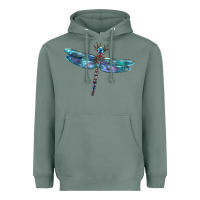 Sage Blue Dragonfly Heavyweight Hoodie - LillyAllenDesigns