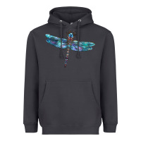 Smoke Blue Dragonfly Heavyweight Hoodie - LillyAllenDesigns