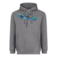 Storm Blue Dragonfly Heavyweight Hoodie - LillyAllenDesigns
