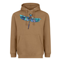 Toasted Coconut Blue Dragonfly Heavyweight Hoodie - LillyAllenDesigns