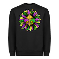 Black Mardi Gras Sunflower Heavyweight Sweatshirt - BundleAndBundleShop