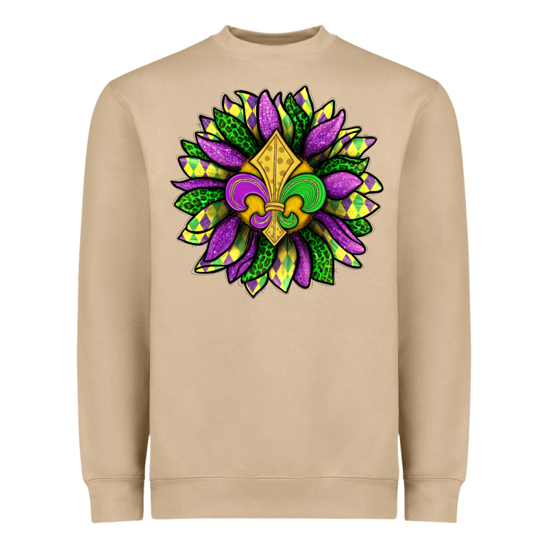 Mardi Gras Sunflower Heavyweight Sweatshirt by BundleAndBundleShop | Teevron