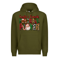 Army Green Santa's Favorite Football Player For Christmas Premium Hoodie - FaDigitalArtStudio
