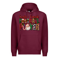 Burgundy Santa's Favorite Football Player For Christmas Premium Hoodie - FaDigitalArtStudio