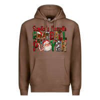 Chestnut Santa's Favorite Football Player For Christmas Premium Hoodie - FaDigitalArtStudio