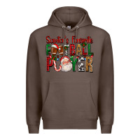 Coffee Santa's Favorite Football Player For Christmas Premium Hoodie - FaDigitalArtStudio