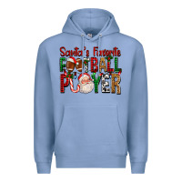Colony Blue Santa's Favorite Football Player For Christmas Premium Hoodie - FaDigitalArtStudio