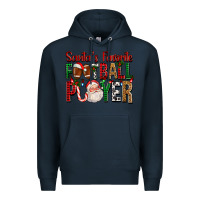 Navy Santa's Favorite Football Player For Christmas Premium Hoodie - FaDigitalArtStudio