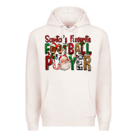 Pale Pink Santa's Favorite Football Player For Christmas Premium Hoodie - FaDigitalArtStudio