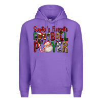 Purple Santa's Favorite Football Player For Christmas Premium Hoodie - FaDigitalArtStudio