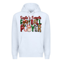 White Santa's Favorite Football Player For Christmas Premium Hoodie - FaDigitalArtStudio
