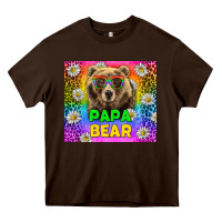 Chocolate Brown Western Papa Bear LGBTQ+ Tumbler Heavy Core Tee - BundleAndBundleShop