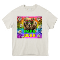 Cream Western Papa Bear LGBTQ+ Tumbler Heavy Core Tee - BundleAndBundleShop