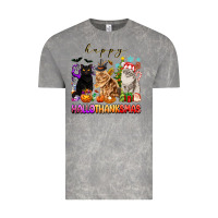 Cloud Rock happy hallothanksmas cats Vintage Tee - texasbilliewilder