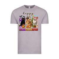 Vintage Zinc happy hallothanksmas cats Vintage Tee - texasbilliewilder