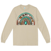 Mushroom blessed western rainbow Long Sleeve Tee - Jasminsmagicworld