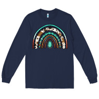 Navy blessed western rainbow Long Sleeve Tee - Jasminsmagicworld