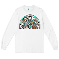 White blessed western rainbow Long Sleeve Tee - Jasminsmagicworld
