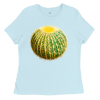 Baby Blue Golden Barrel Cactus Ladies Tee - LillyAllenDesigns