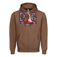 Chestnut America Dog Mama Zipper Hoodie - CowhideDigitalArt