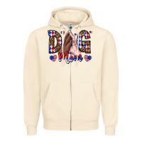 Sandshell America Dog Mama Zipper Hoodie - CowhideDigitalArt