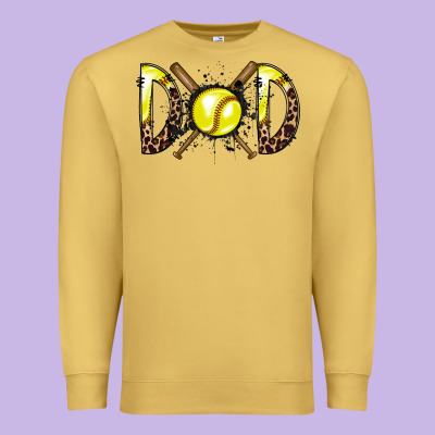 Dad Softball Premium Sweatshirt Designed By Racoondesign