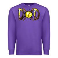Purple dad softball Premium Sweatshirt - RacoonDesign