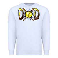 White dad softball Premium Sweatshirt - RacoonDesign