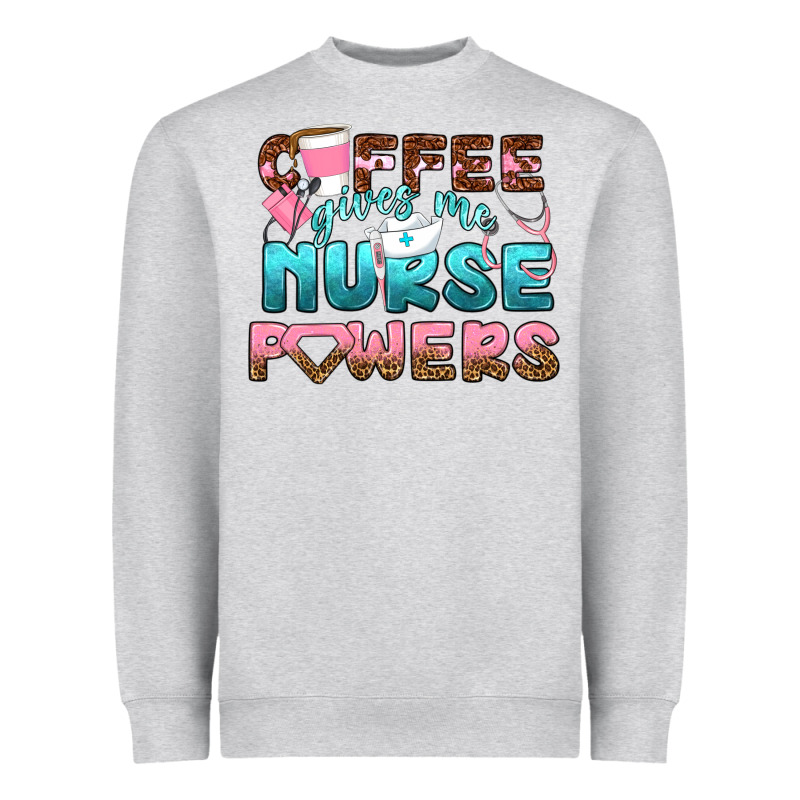 Coffee Gives Me Nurse Powers Bbs Heavyweight Sweatshirt by BundleAndBundleShop | Teevron