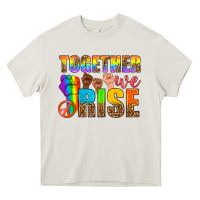 Cream Western LGBTQ+ Together We Rise Heavy Core Tee - BundleAndBundleShop