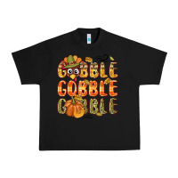 Black Gobble gobble turkey Thanksgiving Urban Heavy Tee - NancyCooperArtShop