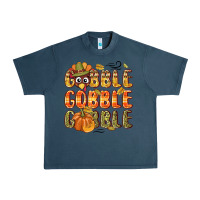 Midnight Navy Gobble gobble turkey Thanksgiving Urban Heavy Tee - NancyCooperArtShop