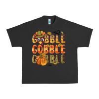 Pigment Black Gobble gobble turkey Thanksgiving Urban Heavy Tee - NancyCooperArtShop
