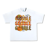White Gobble gobble turkey Thanksgiving Urban Heavy Tee - NancyCooperArtShop