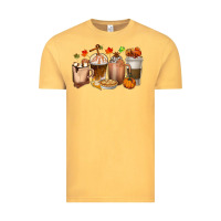 Vintage Mustard Pumpkin Spice Coffee Cups Vintage Tee - texasbilliewilder