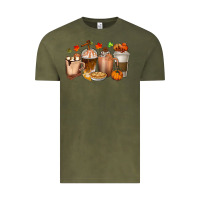 Vintage Olive Pumpkin Spice Coffee Cups Vintage Tee - texasbilliewilder