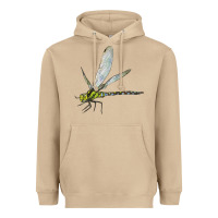 Mushroom Blue And Yellow Dragonfly Heavyweight Hoodie - LillyAllenDesigns