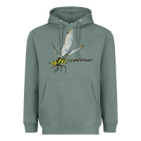Sage Blue And Yellow Dragonfly Heavyweight Hoodie - LillyAllenDesigns