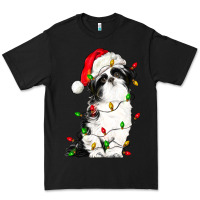 Black christmas shih tzu dog Premium Tee - LillyAllenDesigns