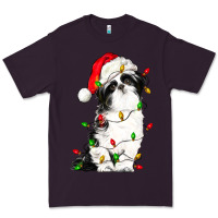 Plum christmas shih tzu dog Premium Tee - LillyAllenDesigns