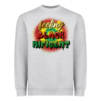 Heather Grey feeling blacknificent Heavyweight Sweatshirt - FaDigitalArtStudio