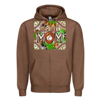 Chestnut Baseball Mom Zipper Hoodie - CowhideDigitalArt