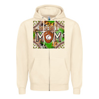 Sandshell Baseball Mom Zipper Hoodie - CowhideDigitalArt