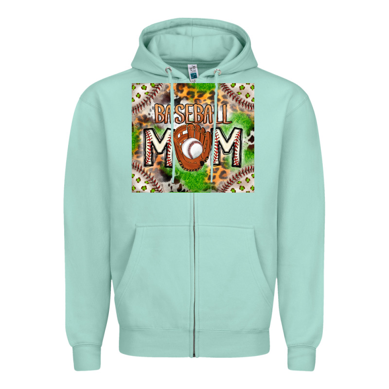 Baseball Mom Zipper Hoodie by CowhideDigitalArt | Teevron