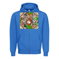 True Royal Baseball Mom Zipper Hoodie - CowhideDigitalArt