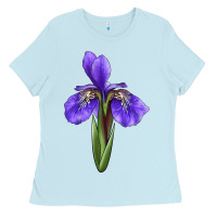 Baby Blue Iris Flower Ladies Tee - LillyAllenDesigns