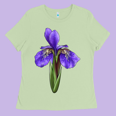 Iris Flower Ladies Tee Designed By Lillyallendesigns
